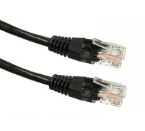 Kabeļa Patchcord kaķis. 5e RJ45 UTP 0.5m melns