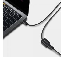ALOGIC 0,5 m USB 3.1 (2. paaudze) USB-C–USB-C pagarinātāja kabelis — vīrišķais–sieviete — melns — Prime Series