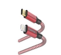uzlādes datu kabelis USB-C zibens 1,5 m sarkans