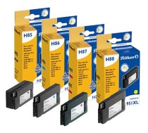 Pelikan 4950960/H85/H86/H87/H88 tintes kasetņu vairāku komplektu Bk,C,M,Y 2495pg + 3x1572pg Pack=4 (aizstāj HP 950XL/951XL) HP OfficeJet Pro 8100/82610/8