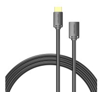 HDMI 2.0 vīrs uz HDMI 2.0 sieviešu pagarinātāja kabeļa ventilācijas atvere AHCBH 2m, 4K 60Hz, (melns)