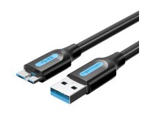 USB 3.0 A līdz Micro-B kabelis Vention COPBC 2A 0,25 m melns PVC