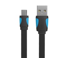 Plakans USB 2.0 A līdz Mini 5 pin Vention VAS-A14-B100 kabelis 2A, 1 m, melns