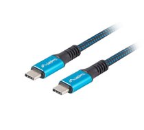 USB-C kabelis M/M USB4 1,2 m 100 W 8K 60 HZ melni zils