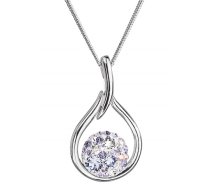 Mūžīga sudraba kaklarota ar Swarovski kristāliem 32075.3 violeta (ķēde, kulons)