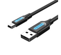 USB 2.0 A līdz Mini-B kabelis Vention COMBC 0,25 m melns PVC