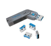 USB porta bloķētājs 1x atslēga 4x slēdzenes