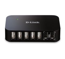 HUB 7Port D-Link DUB H7 aktīvs ar barošanas bloku Melns