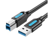 USB 3.0 A līdz B drukas kabelis Vention COOBF 2A 1m Black PVC
