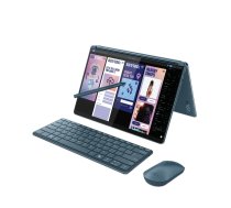 Lenovo Yoga Book 9 13IMU9 Intel Core Ultra 7 155U Hybrid (divi vienā) 33,8 cm (13,3 collas) skārienekrāns 2,8K 32 GB LPDDR5x-SDRAM 512 GB SSD Wi-Fi 6E (802.11ax) Windows 11 Home Teal