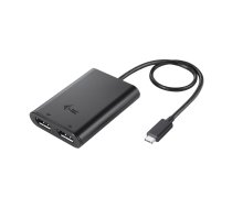 i-tec USB-C Dual 4K/60Hz (viens 8K/30Hz) DP video adapteris