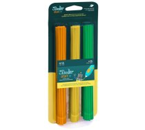 3Doodler Start 3DS-ECO-MIX2-75 3D drukas materiāls Kompostējama plastmasa Zaļa, Oranža, Dzeltena 1 g