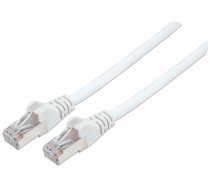 Intellinet tīkla plākstera kabelis, Cat7 kabelis/Cat6A spraudņi, 30 m, balts, varš, S/FTP, LSOH / LSZH, PVC, RJ45, zeltīti kontakti, bez aizķeršanās, ielādēts, mūža garantija, daudzslāņu maisiņš