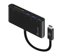 ALOGIC USB-C uz vairāku karšu lasītāju un 3 portu USB centrmezglu
