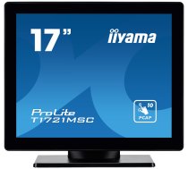 iiyama ProLite T1721MSC-B2 datora monitors 43,2 cm (17") 1280 x 1024 pikseļi SXGA LED skārienekrāna galda virsma, melns