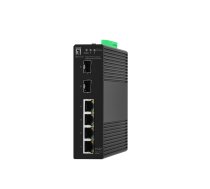 LevelOne Hilbert 6 portu rūpnieciskais Gigabit Smart Lite slēdzis, 4x RJ45, 2x SFP