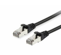 Aprīkot Cat.6 S/FTP Patch Cable, 0,15m, melns