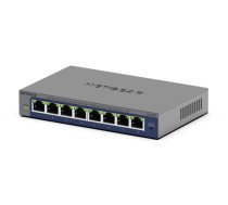 NETGEAR GS108Ev4 nepārvaldīts L2/L3 Gigabit Ethernet (10/100/1000) pelēks