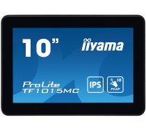 iiyama TF1015MC-B3 apzīmējumu displejs Interaktīvs plakanais panelis 25,6 cm (10,1 collas) LED 500 cd/m² HD melns skārienekrāns