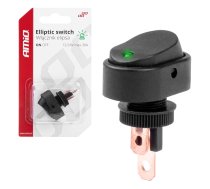 Elipses slēdzis ar fona apgaismojumu 12v 24v amio-03087