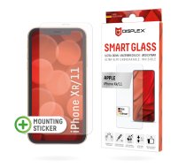 Displex Smart Glass (9H) priekš Apple iPhone XR/11, montāžas uzlīme, neplīstošs, īpaši plāns, neredzams