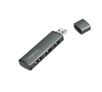 LogiLink USB centrmezgls 3.2 3-portu pelēks