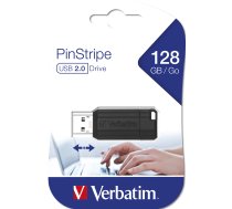 Verbatim PinStripe — USB disks 128 GB — melns