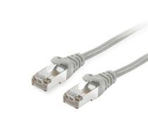 Aprīkot Cat.6A S/FTP Patch Cable, pelēks, 0,15m