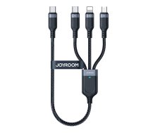 Kabelis daudzfunkcionāla sērija 3in1 Joyroom USB-A — Lightning / USB-C / mikro USB 1,2 m S-A18 (melns)