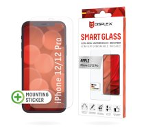 Displex Smart Glass (9H) Apple iPhone 12/12 Pro, montāžas uzlīme, neplīstošs, īpaši plāns, neredzams