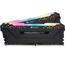 Datora atmiņa DDR4 Intel XMP Certified Vengeance PRO RGB 16GB / 3200 (2 * 8GB) melns CL16