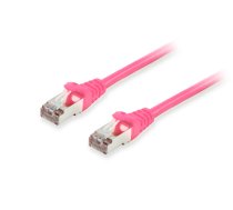 Aprīkot Cat.6A S/FTP Patch Cable, rozā, 0,15m