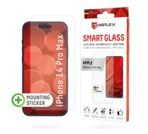 Displex Smart Glass (9H) Apple iPhone 14 Pro Max, montāžas uzlīme, neplīstošs, īpaši plāns, neredzams