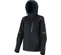 Softshell jaka ar kapuci. sieviešu melns-tirkīzs.,"2xl",ce,lahti