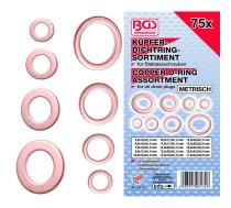 Seal Ring Assortment | copper | metric | for Oil Drain Plugs | 75 pcs. (8132)