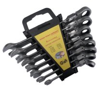 8 pc Flexible Ratchet Wrench Set 8-19 mm. (ER-1208S)