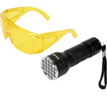 UV FLASHLIGHT 21 LED AND GLASSES SET (82756)