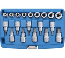 Bit Socket / Socket Set | 12.5 mm (1/2") drive | E-Star / T-Star (for Torx) | 19 pcs. (5100)