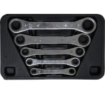 Double Ended Ratchet Wrench Set, straight, reversible | 6 x 8-19 x 22 mm | 5 pcs. (1450)