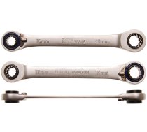 Double Ended Ratchet Wrench "4 in 1" | 16x17, 18x19 mm (30816)