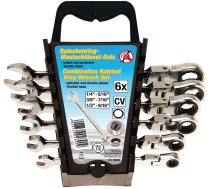 Ratchet Wrench Set | flexible Heads | Inch sizes | 1/4"-9/16" | 6 pcs. (30005)