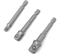 1/4" + 3/8" + 1/2" Dr. Urbju ligzdas adapteru komplekts 3gab. WT04460