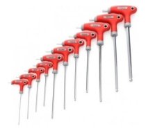 T-Handle ball point hex key set 2-10mm 11pcs KRKTW02