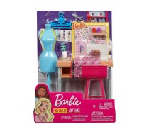Barbie You Can Be Anything šuvējas darbnīca Mattel FJB25 FXP10 leļļu aksesuāri un mēbeles