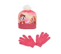 Skye Marshall Paw Patrol Pink bērnu cepure ar cimdiem 52 cm