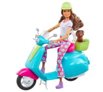 Barbie Holiday Fun lelle Bārbija ar motorolleri HGM55
