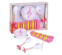 Koka mūzikas instrumentu komplekts bērniem “Trio” (marakasas, tamburīns, ksilofons)
