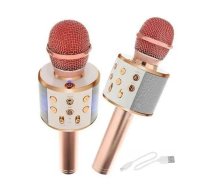 Bērnu mikrofons karaoke Rose Gold Bluetooth WS-858