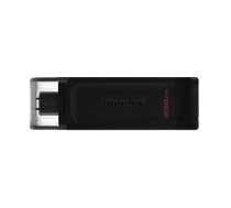 Kingston | USB Flash Drive | DataTraveler 70 | 256 GB | USB 3.2 Gen 1 Type-C | Black