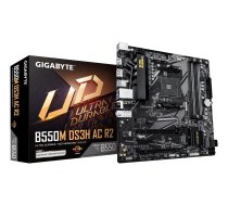 Gigabyte B550M DS3H AC R2 | Processor family AMD | Processor socket AM4 | DDR4 DIMM | Supported hard disk drive interfaces SATA, M.2 | Number of SATA connectors 4